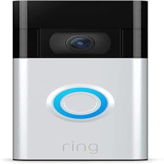 جهاز Video Doorbell(2nd Gen.) من Ring- كاميرا مراقبة وجرس باب تعمل ببطارية قابلة لإعادة الشحن متصلة بالواي-فاي مع إمكانية التحدث باتجاهين
