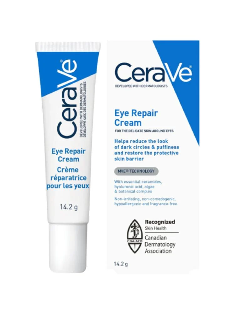صورة المتجر لعبوة سيرافي Eye Repair Cream المكتوب عليها 14.2 غرام، بتصميم مختلف عن عبوة 14 مل